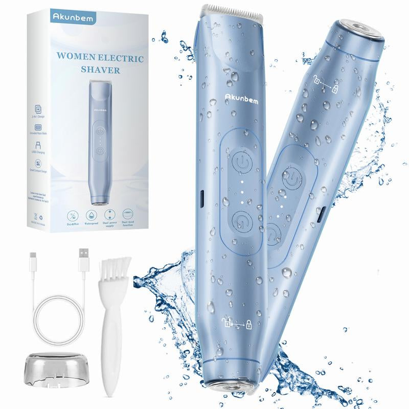 Electric Shaver and Razor Rechargeable 2-In-1 Body and Facial Hair Removal - DUX