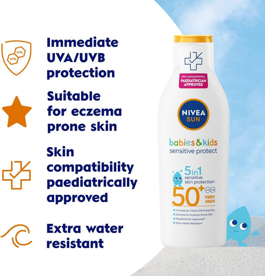 SUN Kids Protect & Sensitive Sun Lotion with SPF 50+ (200Ml) - DUX