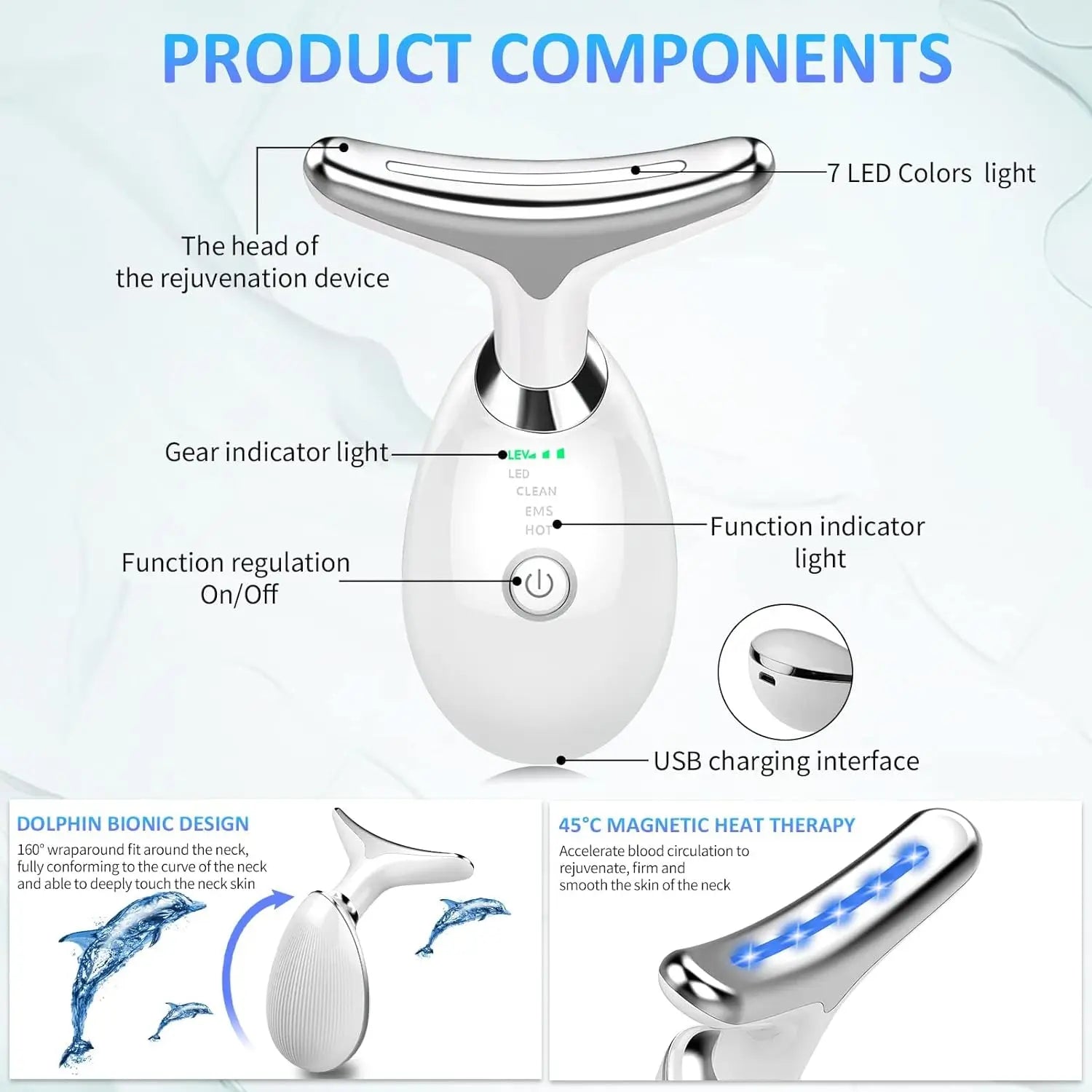 Neck Facial Lifting Device – Skin Tightening & Anti-Wrinkle - DUX