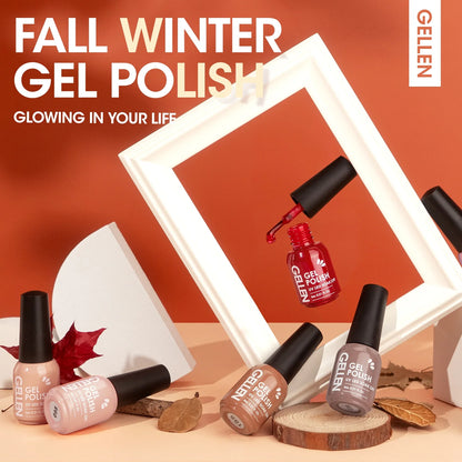 Gel Nail Polish Kit, 16 Colors Gel Polish Nudes with Top and Base Coat, UV Nail Gel - DUX