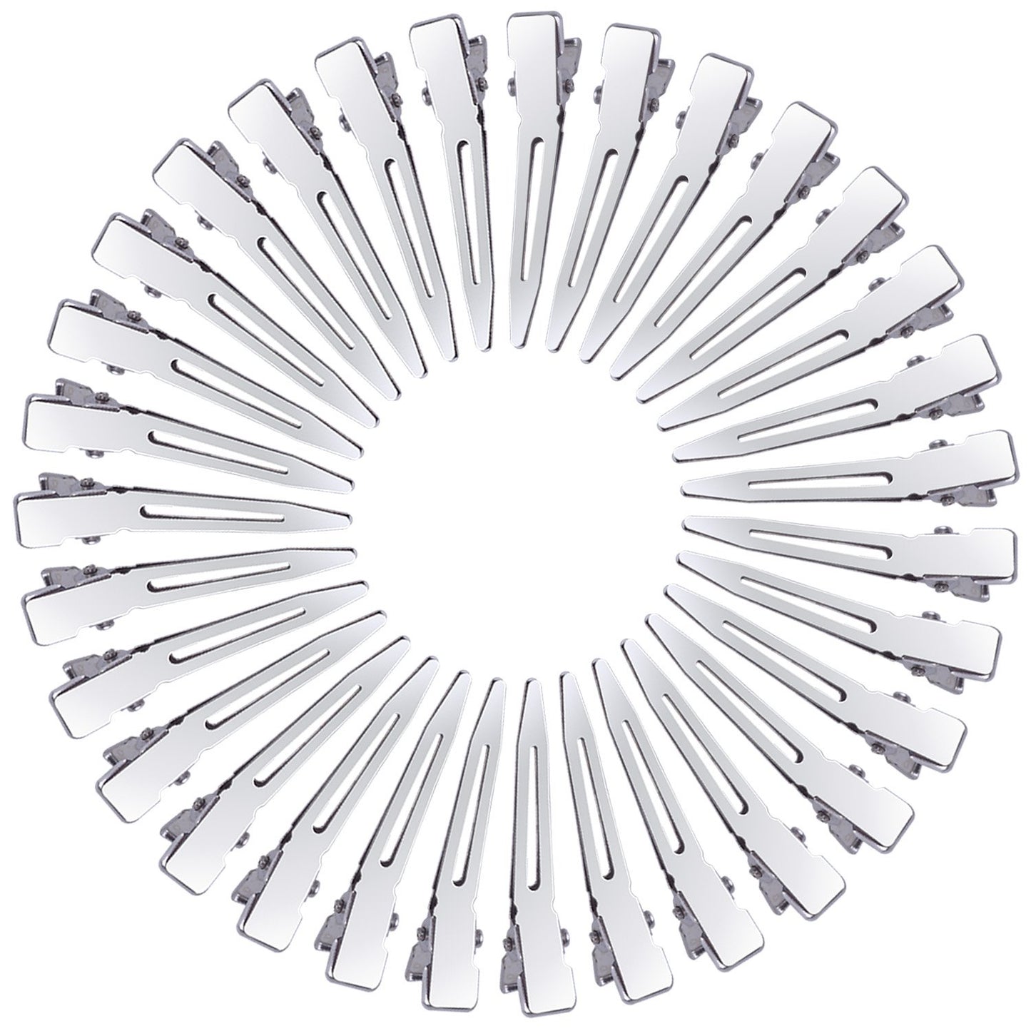 Silver Single Prong Curl Clips - DUX