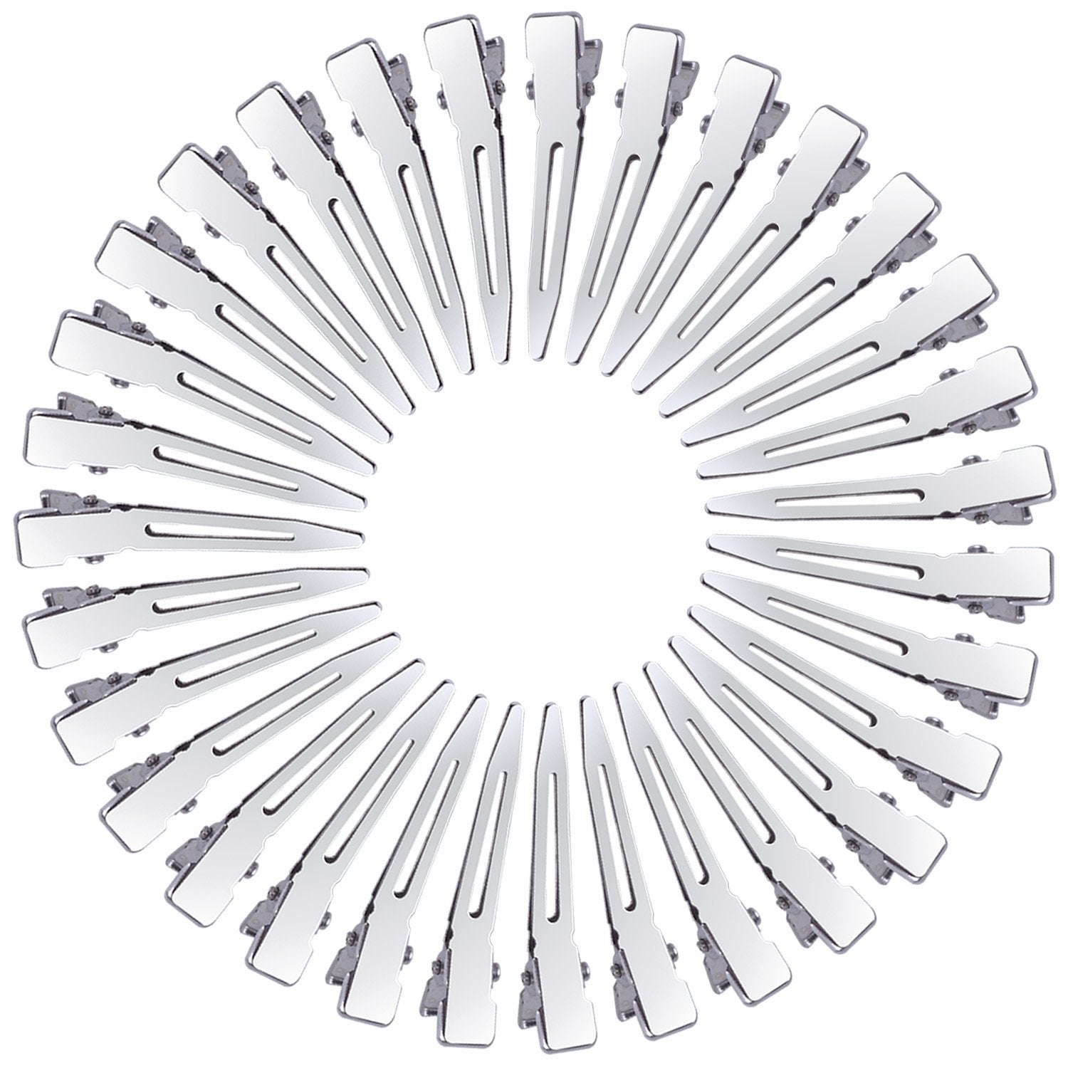 Silver Single Prong Curl Clips - DUX