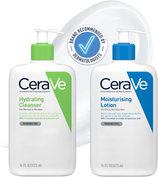 CeraVe Cleanser & Moisturizing Lotion Duo (473ml x2) - DUX