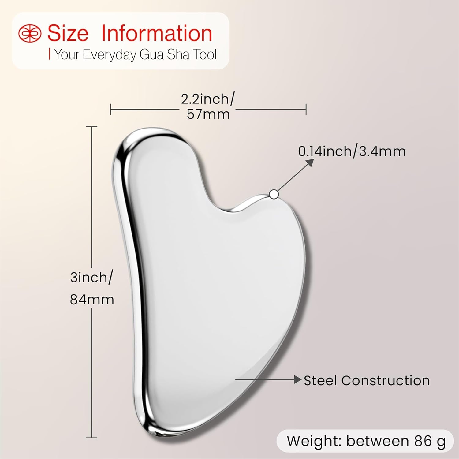 Stainless Steel Gua Sha Board for SPA Acupuncture - DUX