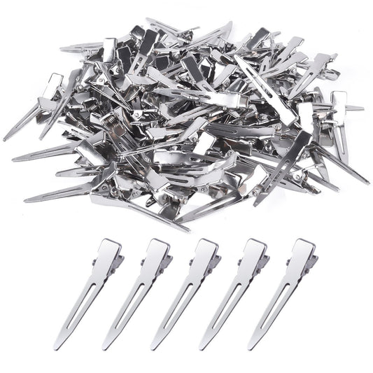 Silver Single Prong Curl Clips - DUX