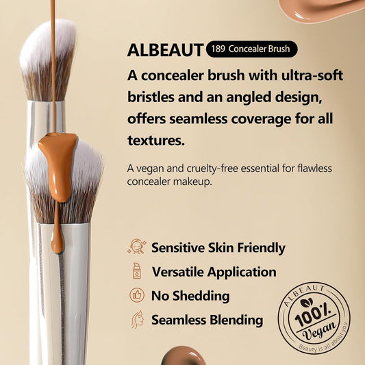 Concealer Brush – Angled Brightening & Under-Eye Blending - DUX