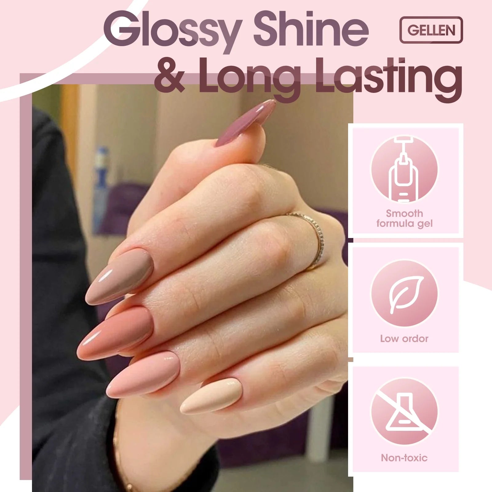 Gel Nail Polish Kit, 16 Colors Gel Polish Nudes with Top and Base Coat, UV Nail Gel - DUX