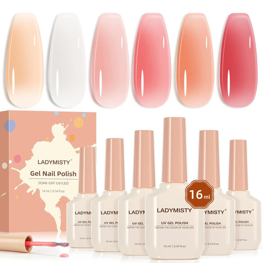 6 PCs Gel Nail Polish - DUX