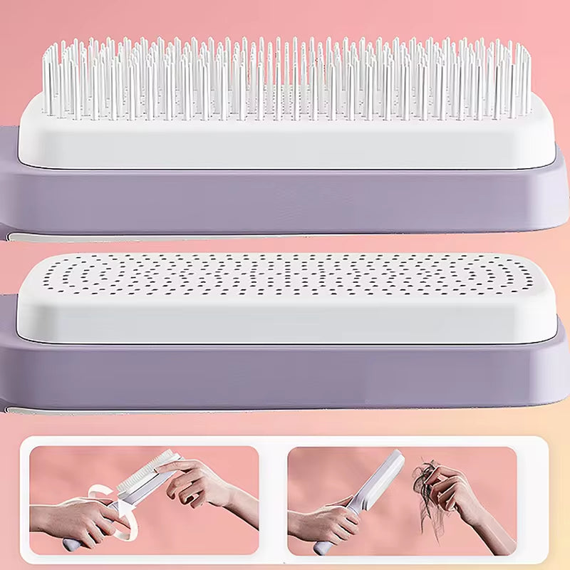 Self-Cleaning Hairbrush – Effortless Styling & Quick Clean - DUX