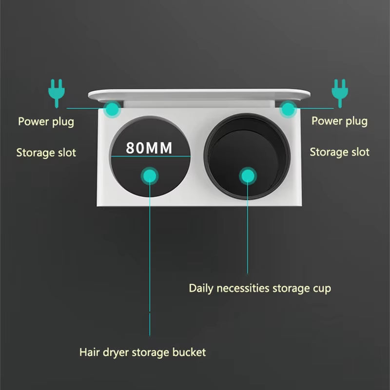Wall Mounted Hair Dryer Holder - DUX