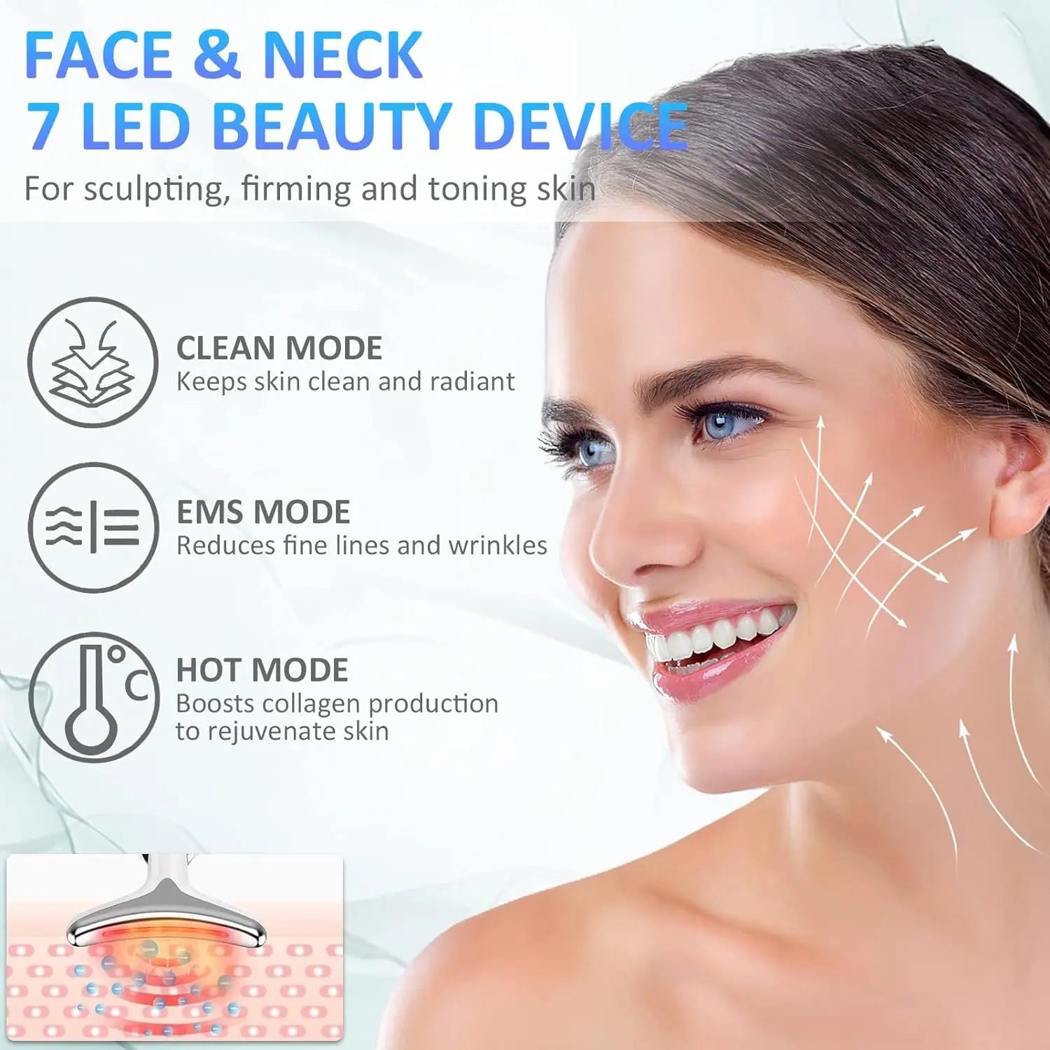 Neck Facial Lifting Device – Skin Tightening & Anti-Wrinkle - DUX