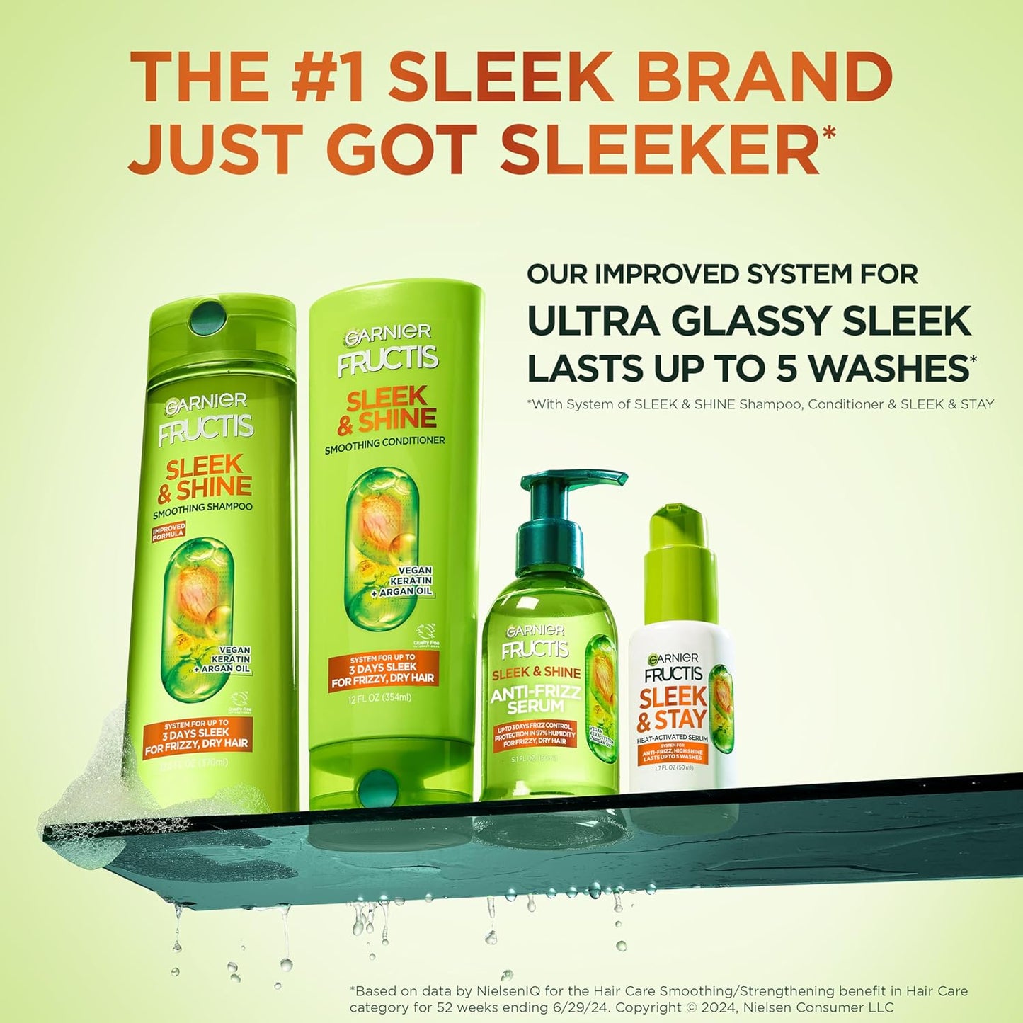 Fructis Sleek & Shine Full + Travel Size Shampoo + Conditioner Set - DUX