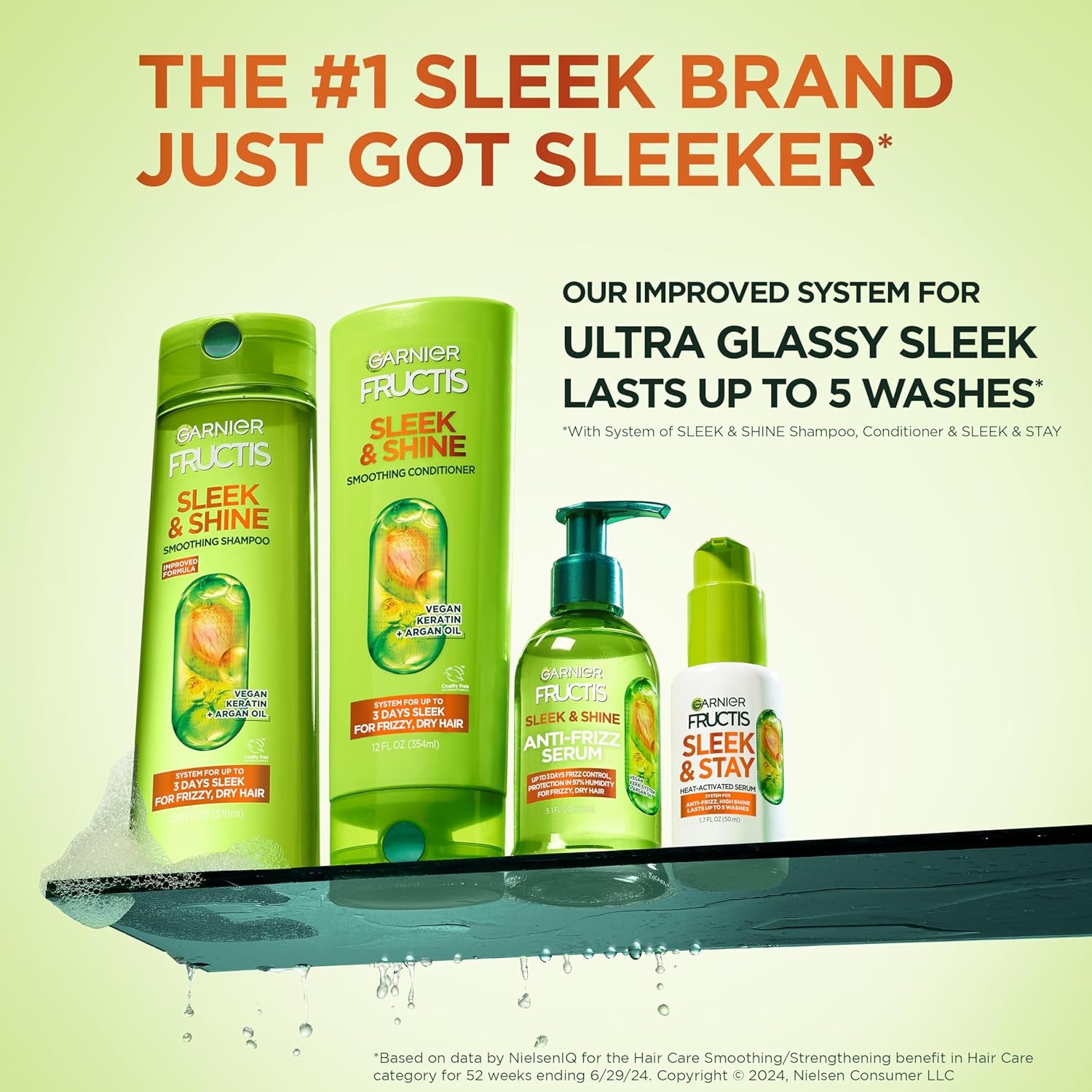 Fructis Sleek & Shine Full + Travel Size Shampoo + Conditioner Set - DUX