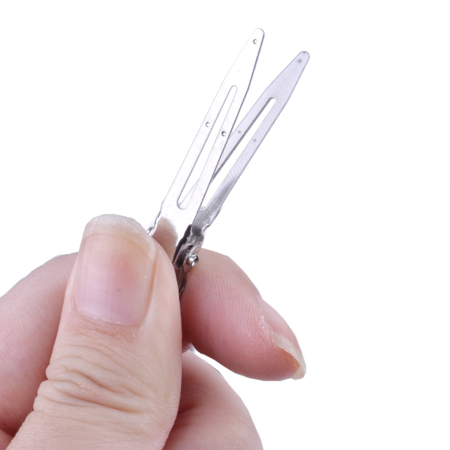 Silver Single Prong Curl Clips - DUX